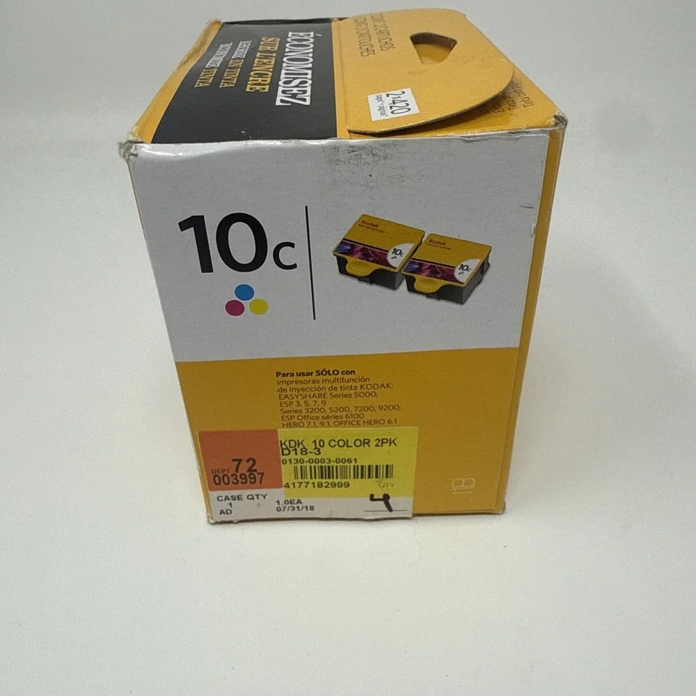 Kodak 10C Color Ink Cartridge Double Pack Genuine OEM New Sealed OLD STOCK 2018